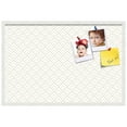thumbnail image 2 of PinPix 36x24 Custom Cork Bulletin Board Peaks Modern Pattern White Beige Poster Board Has a Fabric Style Canvas Finish, Framed in Peaks Modern Pattern White Beige, by ArtToFrames (PinPix-1793), 2 of 6