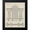 thumbnail image 2 of Langley 20x24 Black Modern Framed Museum Art Print Titled - Venetian Windows of the Doric Order, 2 of 5
