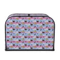 thumbnail image 2 of Pofeuu Bees And Daisies Striped Print Toaster Cover 4 Slice, Bread Dust Cover & Fingerprint Protection, Kitchen Small Appliance Covers(Toaster Cover), 2 of 7