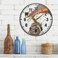 thumbnail image 3 of Yayeee Wall Clock Battery Operated 9.5" Silent Quartz Non-Ticking for Living Room Decor, Colorful Skeleton, 3 of 8