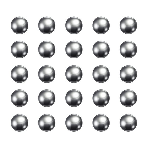 Uxcell 1/4" Diameter Precision Balls 304 Stainless Steel Ball for Bearings, Silver 25 Pack