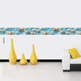 thumbnail image 6 of 1pc, 2D/Flat, fresh seawater shell starfish pattern self-adhesive waistline wall wallpaper, peelable and pastable wall frame decorative strips, skirting board renovation stickers, home decoration, 3., 6 of 9