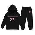 thumbnail image 3 of Kiijoy Toddler Girls Outfits Letter Print Hoodie and Joggers Sweatsuit Set, Sizes 2-3, 3 of 3