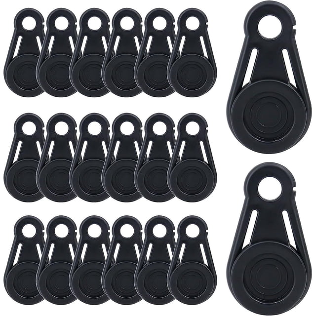 Clips de broches de lona móviles para acampar al aire libre, tienda de campaña, toldo, pancarta, lonas y láminas de plástico, 20 Uds.