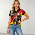 thumbnail image 1 of Women's Football Graphic T-Shirt, Women's Fashion Printed Short Sleeve Sports Top, Casual Athletic Workout Tee for Soccer Tournament 2026 Hot Pink Size: L, 1 of 5