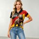 thumbnail image 1 of Women's Football Graphic T-Shirt, Women's Fashion Printed Short Sleeve Sports Top, Casual Athletic Workout Tee for Soccer Tournament 2026 Hot Pink Size: L, 1 of 5