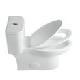 thumbnail image 6 of Spaco One Piece Toilet with Comfort Chair Seat ADA Height 17", Powerful Dual Flush Modern Toilet, 1.1/1.6 GPF, 12" Rough-In,Rimless Bowl with Soft Closing Seat,White, 6 of 15