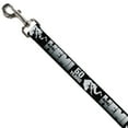 thumbnail image 3 of Hemi Pet Leash, Dog Leash, Hemi 426 Elephant Logo 50 Years Black White Silver Fade, 4 Feet Long 0.5 Inch Wide, 3 of 4