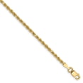 thumbnail image 1 of 14K Yellow Gold 2mm Diamond Cut Rope With Lobster Clasp Chain Bracelet 7 IN, 1 of 4