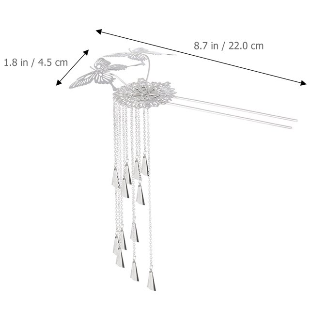 unbranded Accesorios Para Mujer Butterfly Hair Stick De Metal Con Detalle En Borla