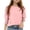 Pink, variant on fatyb Girls Puff 3/4 Sleeve Tops Crew Neck Casual Blouses Kids Girls Summer Tee Shirts for 3-13 Years