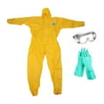 thumbnail image 2 of Monos De Protección Química Para Hombres Tobillos Elásticos Impermeables Trajes Cómodos L Con Guantes, 2 of 8