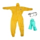 thumbnail image 1 of Mono de protección,Monos de protección química para hombres impermeables,Trajes cómodos con capucha Cremallera Cintura elástica,Mono con capucha de polipropileno para uso 3XL con guantes, 1 of 9