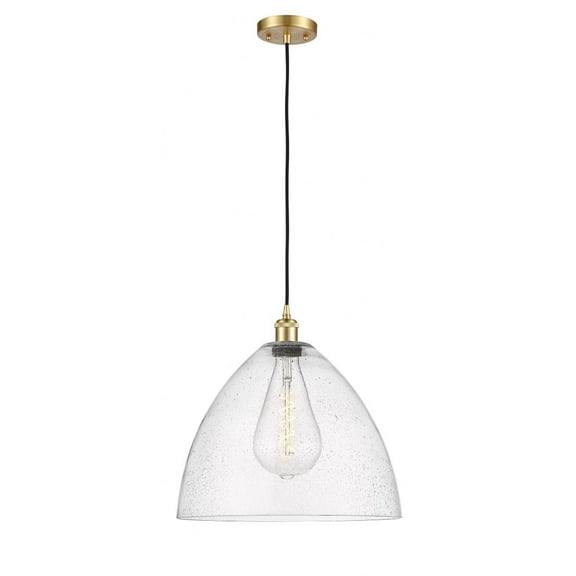 516-1P-SG-GBD-164-LED-Innovations Lighting-Ballston Cone - 1 Light Mini Pendant In Industrial Style-18.75 Inches Tall and 16 Inches Wide Satin Gold