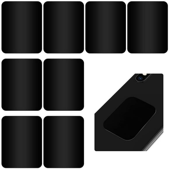 [8 Pack] TIQUS Magnétique Voiture Support Plaque Métallique, 45X35mm Noir Rectangle Universel Remplacement Monter Plaque Métallique
