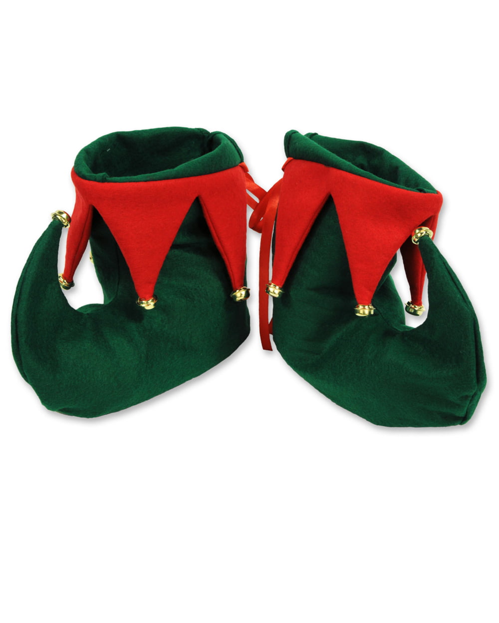 Fun Green Elf Shoes Jingle Bells Santas Helper Christmas House Slippers Unisex 