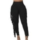 thumbnail image 2 of ICHUANYI Clearance Women's Sexy Tight Solid Color Fringed Bandage Trousers(Black, L) ICHUANYI WER2023081011543, 2 of 7