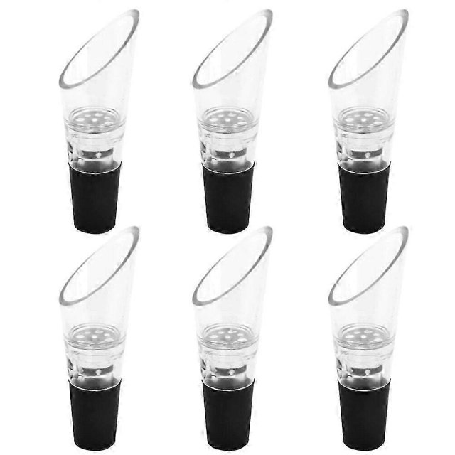 6pcs Practical Wine Pourer Creative Wine Bottle Pour Spouts Wine Liquor Pourer for Bar Party Restaurant