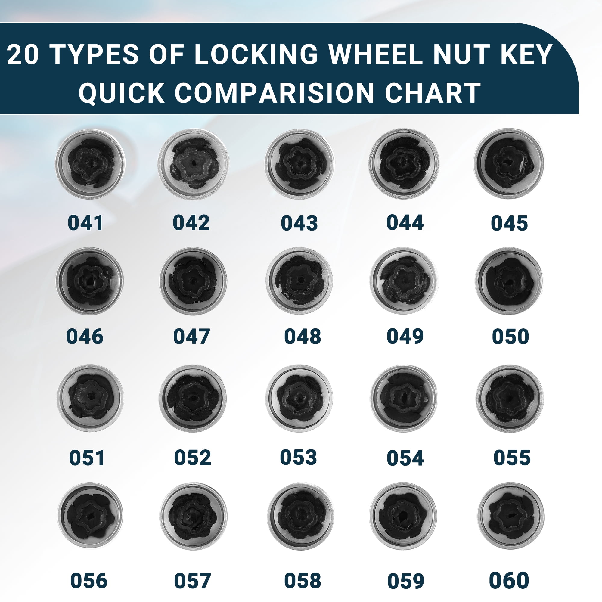 Unique Bargains 2Pcs Anti-Theft Wheel Lock Lug Nut with Protector Socket Type 045