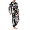 thumbnail image 2 of Hirioo Geometric Sports Energetic Burst for Men's Pajama Sets 2 Piece Pjs Men's Long-Sleeved Pajama Set Button Down Sleepwear,S-XXL-Large, 2 of 7
