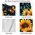 thumbnail image 4 of luoweisi Men's Beach Shorts Quick Dry Swim Trunks with Mesh Lining Sunflower Butterfly L, 4 of 5