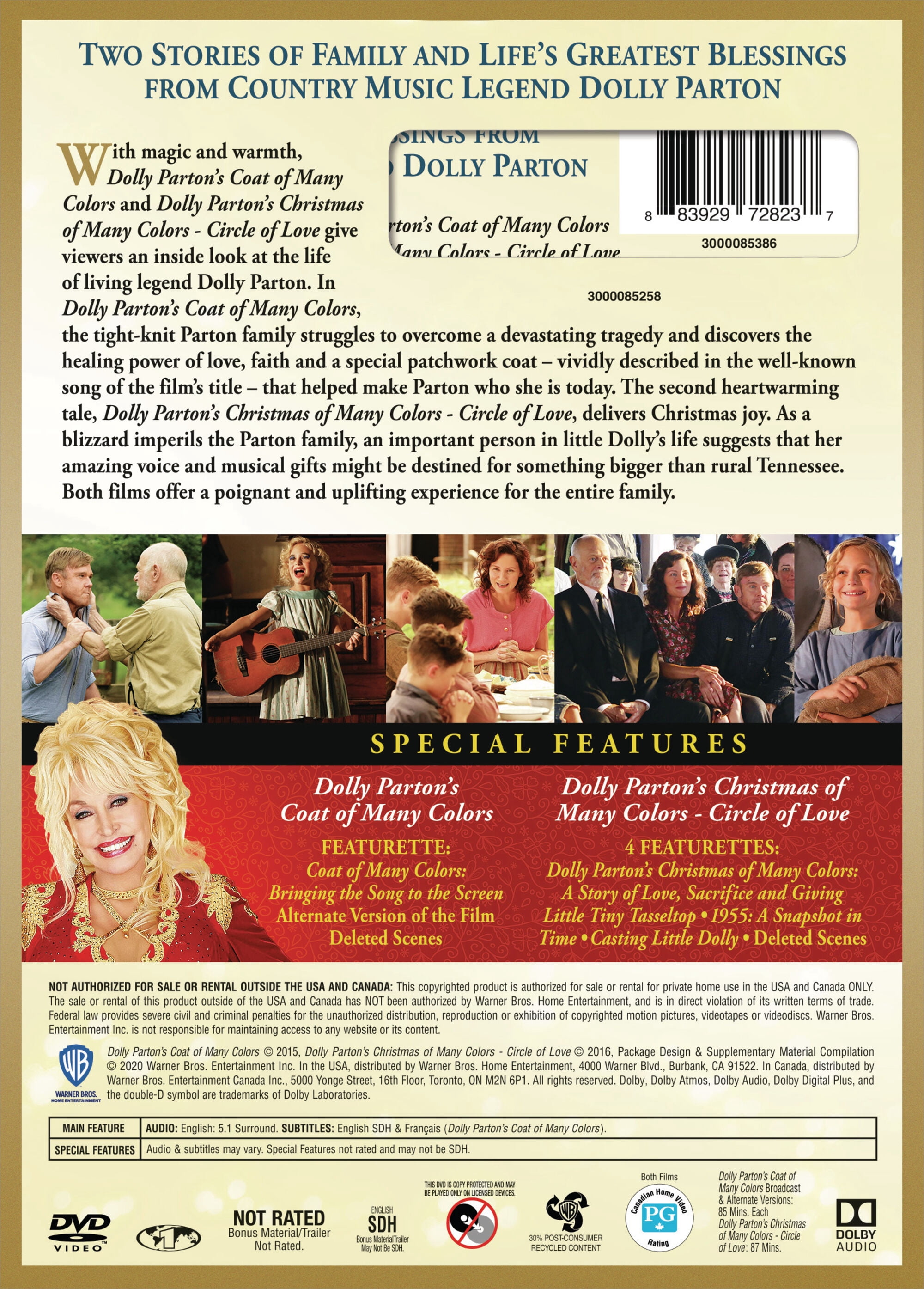 Dolly Partons Coat Of Many Colors / Christmas Of Many Colors (DVD)