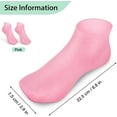 thumbnail image 3 of Artrylin 2 Pairs Silicone Moisturizing Foot Socks, Soft Silicone Socks, Anti Slip Gel Spa Socks Softening Feet Dry Cracked Skin, Aloe Socksfor for Women Foot Care After Pedicure (Pink), 3 of 7