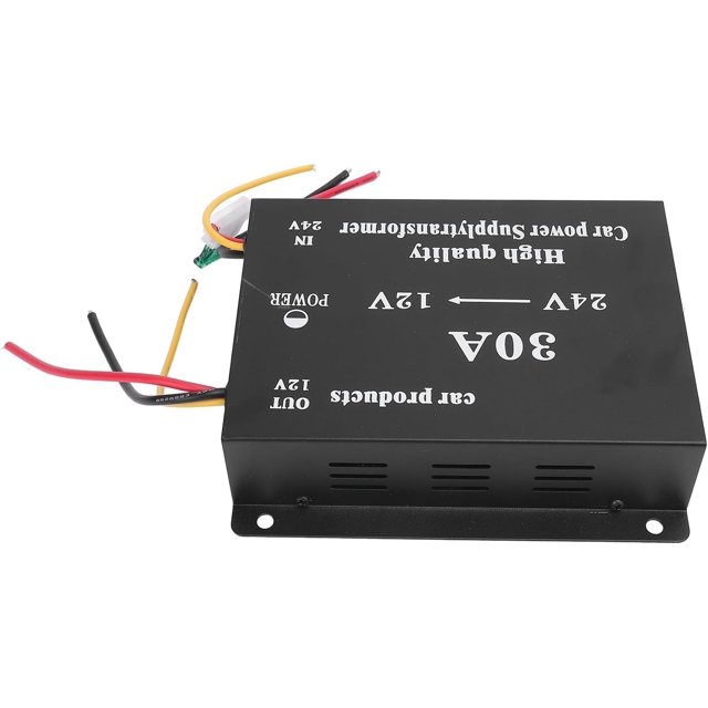 ZOUSSIQI Long Distance Driver Converter, Truck Sound Power Adapter Voltage Reducer Dual Fans 600W Powerful with for Monitoring Cameras (30A) CA919-23618
