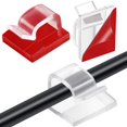 thumbnail image 5 of Matériau PA de Type R Sans Perçage Boucle Fixe Clip de Rangement Transparent Ligne de Finition Clip de Câble Rond Boucle Fixe 3M de Colle, 5 of 5
