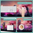 thumbnail image 5 of Japanese Night Gaming Mouse Pad,Cherry Blossoms Mouse Pad Non-Slip Rubber Base Desk Mat, Large Extended Mousepad Protector for Home Office 31.5 x 15.7 in, 5 of 6
