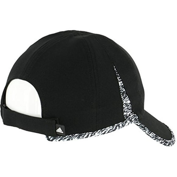 adidas Women's Superlite Relaxed Fit Performance Hat, Black/White/3d Pixel, One Size