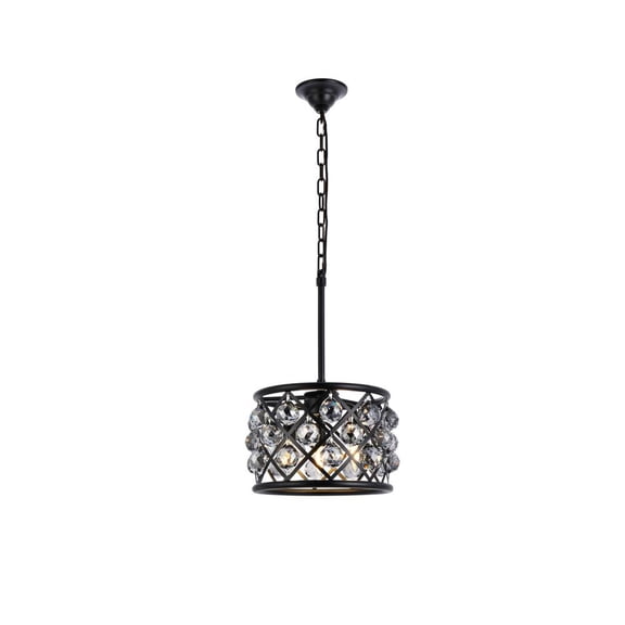 1214 Madison Collection Pendant Lamp D:12in H:9in Lt:3 Mocha Brown Finish Royal Cut Silver Shade (Grey)