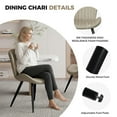 thumbnail image 5 of Daluvenix Modern Dining Chairs Set of 2 Upholstered Comfy Fabric Kitchen & Dining Room Chairs with Metal Legs & Thick Cushions for Living Room, Beige, 5 of 5