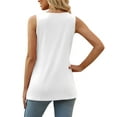 thumbnail image 5 of Fantaslook Tank Tops for Women Summer Square Neck Sleeveless Casual Tops Side Split Shirts, 5 of 9