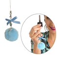 CIYISON Trendy Pentastars Key Rings Pendant Rabbit Faux Furs Ball ...