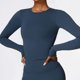 thumbnail image 4 of Camisetas de Yoga sin costuras para mujer, Top corto, camisas de manga larga para Yoga, deportes, Fitness, ropa de gimnasio, camisetas de entrenamiento con realce, camisetas deportivas, 4 of 5