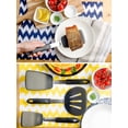 thumbnail image 5 of 3pcs Smarten Ultra Flexible Silicone RubberTurner Spatula, 600ºF Heat-Resistant (Gray/Black), 5 of 9