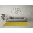 thumbnail image 3 of Ahgly Company Machine Washable Indoor Square Abstract Yellow Contemporary Area Rugs, 5' Square, 3 of 4
