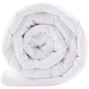 Pemberly Row 100 Percent Cotton Double Insertion Comforter in White