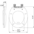 thumbnail image 5 of Round Soft Close Toilet Seat, 17-Inch Quiet Slow Close Round Toilet Lid, Easy Installation & Comfortable Ergonomic Design, Durable Plastic, White, 5 of 6