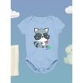 thumbnail image 3 of Raccoon With Crayons Bodysuit Infant -Image by Shutterstock,  24 Months, 3 of 4