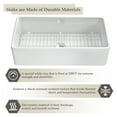 thumbnail image 2 of 36" Fireclay Farmhouse Kitchen Sink with Bottom Grid and Basket Strainer 90Lb, 2 of 7