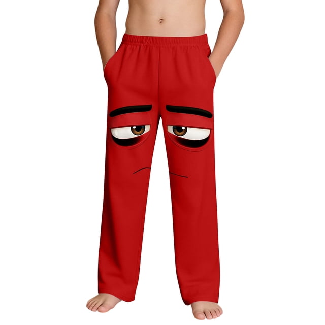 Pantalon pour Filles Imprimé Décontracté de Plage avec Poches 100 % Polyester