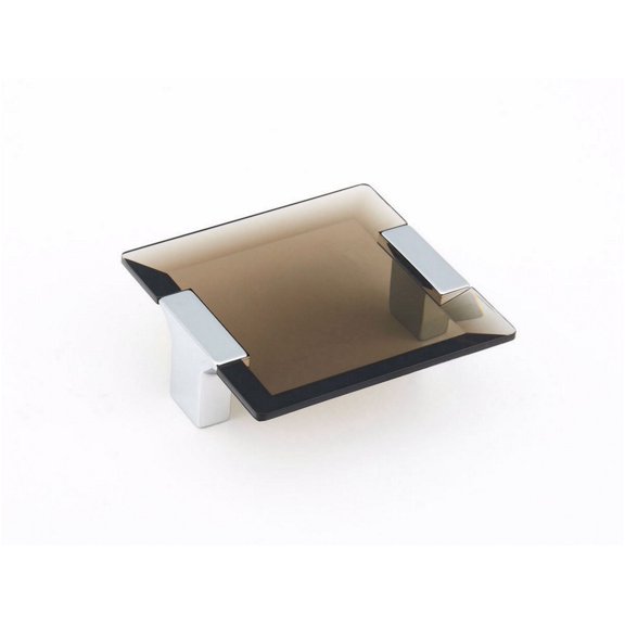 Schaub And Company 315-26-SM Positano 2-1/2" Center To Center Luxury Square Smoke Acrylic
