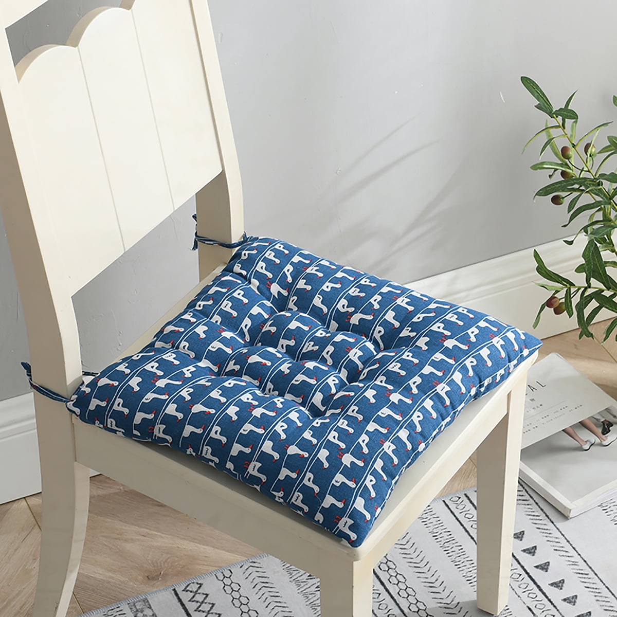 Chair Seat Cushion Pads Tie On Indoor Outdoor Garden Patio Home Kitchen Office 