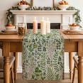 thumbnail image 2 of Table Runner 36 Inches Long for Kitchen Dining, Green Leaves Dresser Scarf Farmhouse, Dining Table Decorations for Wedding/Parties, Elegant Pastoral Summer Botanical Vintage 13 x 36 In, 2 of 8
