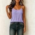 thumbnail image 4 of JOANKDMI Linen Tank Tops for Women Spaghetti Strap Sleeveless Scoop Neck Camisole Summer Casual Loose Fit Beach Vacation Cami T Shirts, 4 of 9