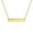 Clear, variant on Womens Inspirational Flat Bar Name Pendant Necklace 14K Gold Plated with Birthstone