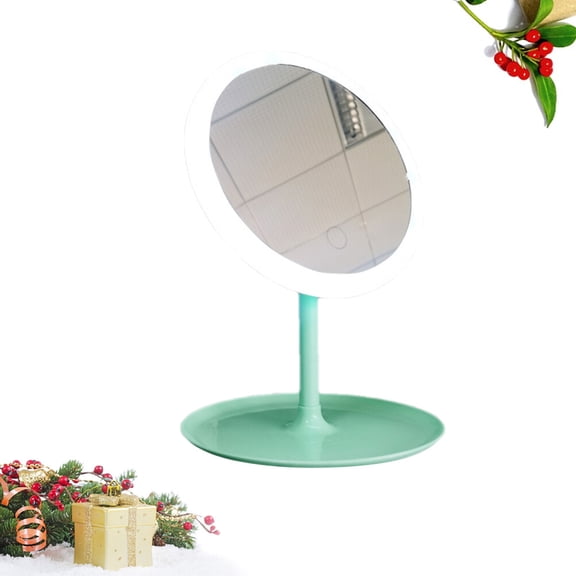 Milisten Vanity Mirror Desk LED Makeup Mirror Glass 1Pack