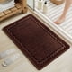 thumbnail image 4 of Alfombra De Lino Alfombra de baño absorbente y antideslizante de 40 x 60 cm, suave, para entrada de dormitorio y ducha (marrón, 1 unidad) JASKFLY, 4 of 8